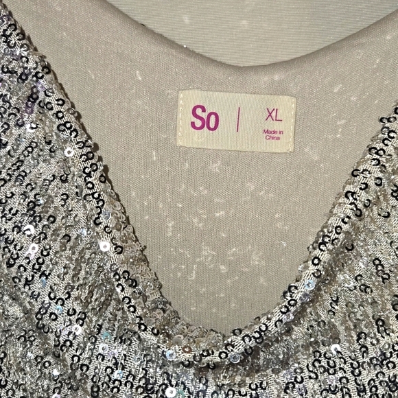 SO XL Shimmering Gold Sequin Midi Length Strappy Party Cocktail Dress - Picture 2 of 6